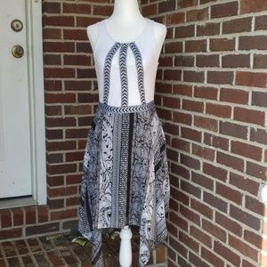 NWOT Venus Black & White Asymmetrical Hem Dress